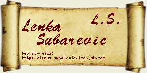 Lenka Šubarević vizit kartica